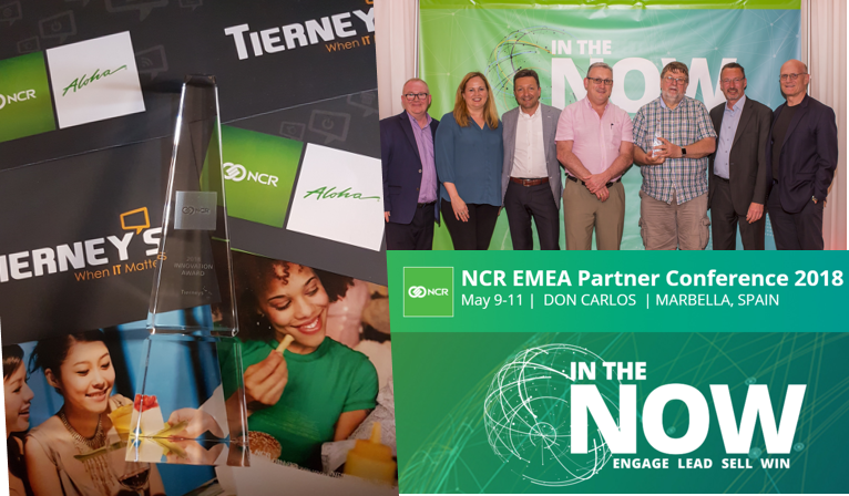 Tierney’s win NCR Innovation Award at EMEA Conference in Spain